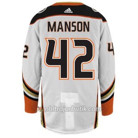 Män Ishockey Anaheim Ducks Tröja JOSH MANSON 42 Adidas Vit Authentic